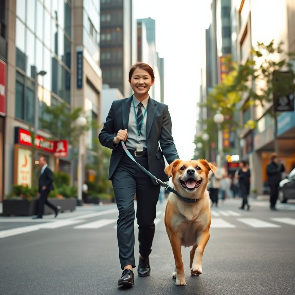 犬の散歩の様子
